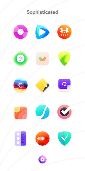 Nebula 应用内 Sophisticated 分组预览:小尺寸下依然轮廓清晰